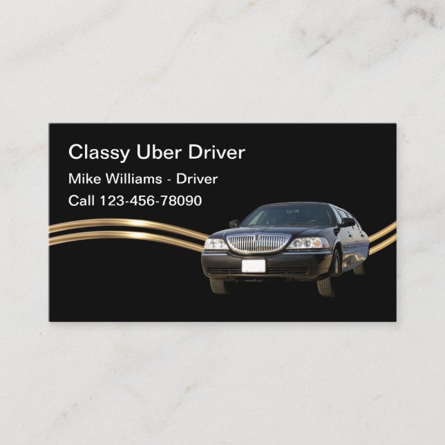 Cartes de visite Uber Driver indépendants Classy (Devant)