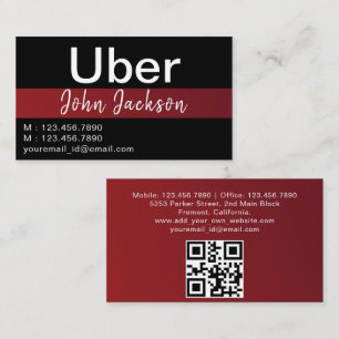 Cartes de visite Uber personnalisés