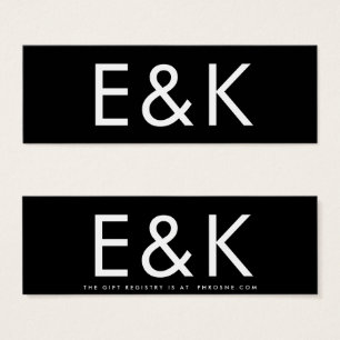Cartes De Visite Ultra Moderne Gras Gros Monogramme Cadeau Simple