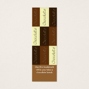 Cartes De Visite Un bon nombre de signet de chocolat