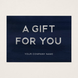 Cartes De Visite Un cadeau pour vous Certificat cadeau Marine Blu