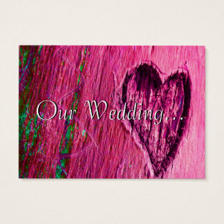 Cartes De Visite Un Coeur Économise La Date En Rose