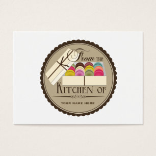 Cartes De Visite Un douzaine ensembles de Macarons de Français de