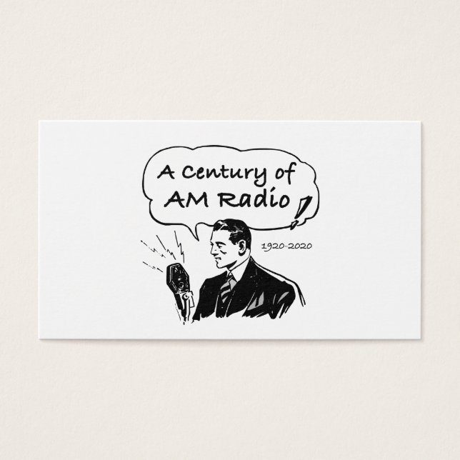 Cartes De Visite Un siècle de radio AM (Devant)
