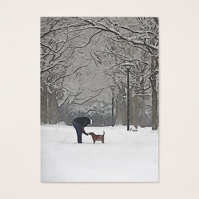 Cartes De Visite une boule de neige (Devant)