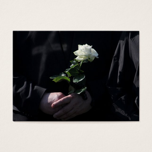 Cartes De Visite Une Dernière rose blanche (Devant)