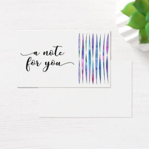 Cartes De Visite "une note pour vous" typographie avec les flammes