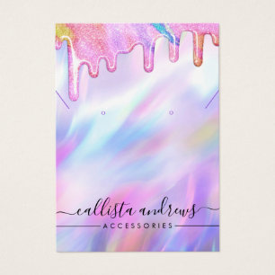 Cartes De Visite Unicorne Holographique Parties scintillant gouttes
