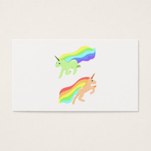 Cartes De Visite Unicornes arc-en-ciel