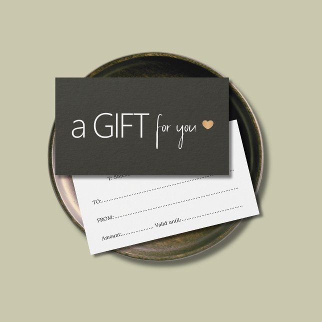 Cartes De Visite Unique Elegant Oil Black Golden Heart Icon (Créateur téléchargé)