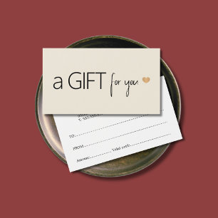 Cartes De Visite Unique Elégant Pale Pastel Coeur d'Or