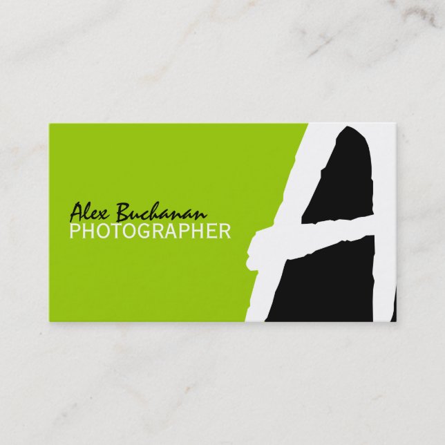 Cartes de visite uniques de monogramme (Devant)