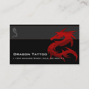 Cartes de visite uniques de tatouage asiatique