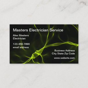 Cartes de visite uniques électricien cool