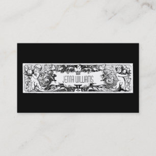 Cartes de visite uniques noirs et blancs vintages