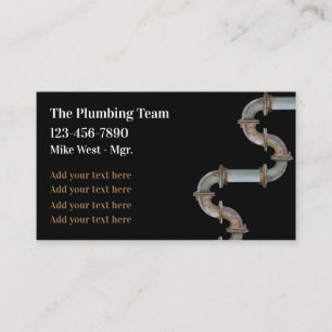 Cartes de visite uniques pour entreprise de plombe