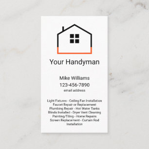 Cartes de visite uniques pour homme à tout faire v