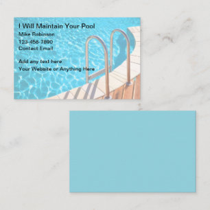 Cartes de visite uniques pour piscine Design