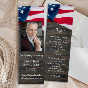 Cartes De Visite USA American Flag Photo Memorial Signet