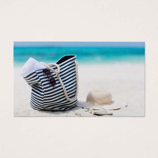 Cartes De Visite Vacances à la plage (Devant)