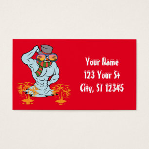 Cartes De Visite Vacances Tropicales de Snowman musculaire Thunder_
