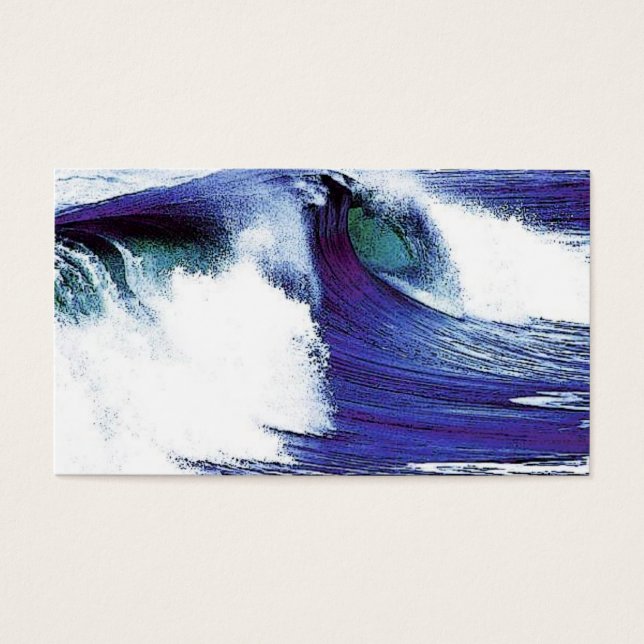 Cartes De Visite Vague bleue (Devant)