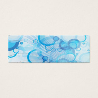Cartes De Visite vagues de bulles bleues