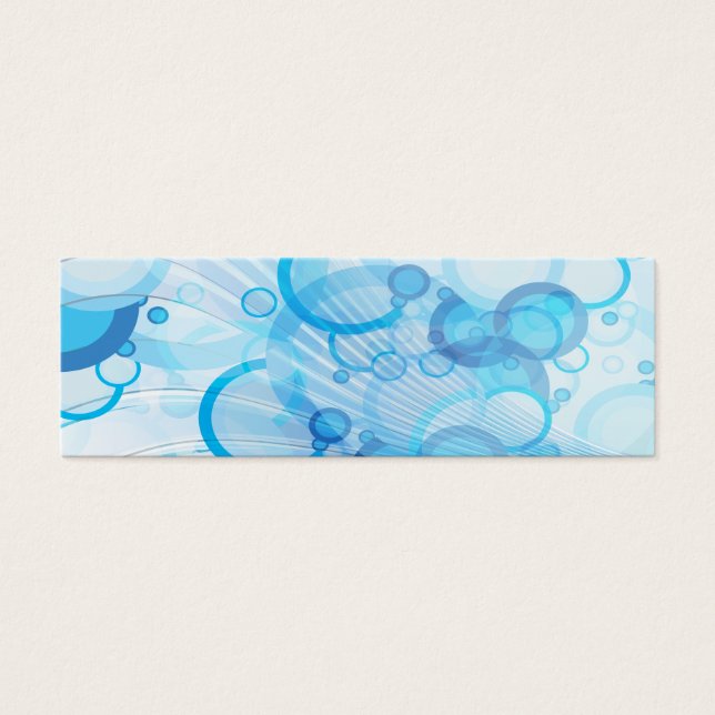 Cartes De Visite vagues de bulles bleues (Devant)