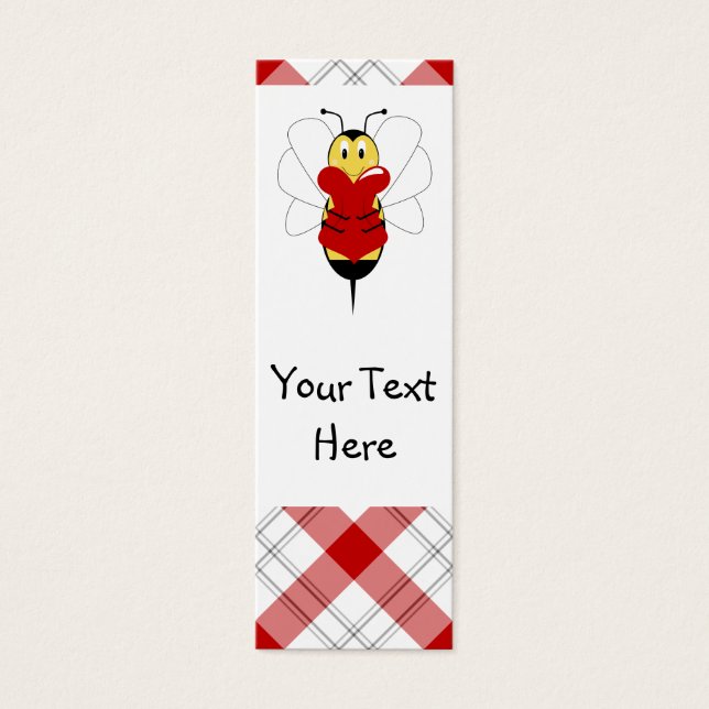 Cartes De Visite Valentine Bumble Bee Signet (Devant)