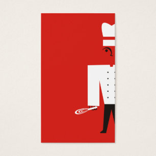 Cartes De Visite Vaniteux la poêle masculine de chef battent