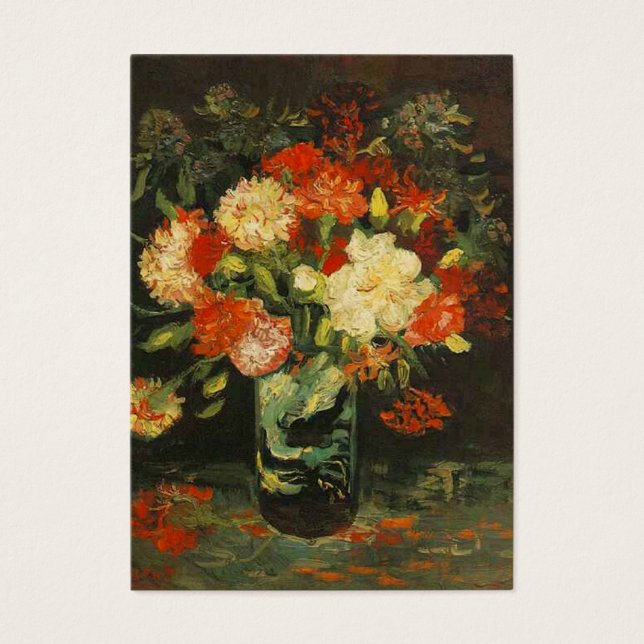 Cartes De Visite Vase avec oeillets, van Gogh (Devant)