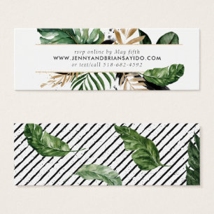 Cartes De Visite Végétation estivale glamour Réponse RSVP sur le