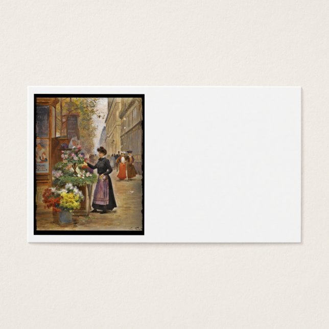 Cartes De Visite Vendeur de fleurs (Devant)
