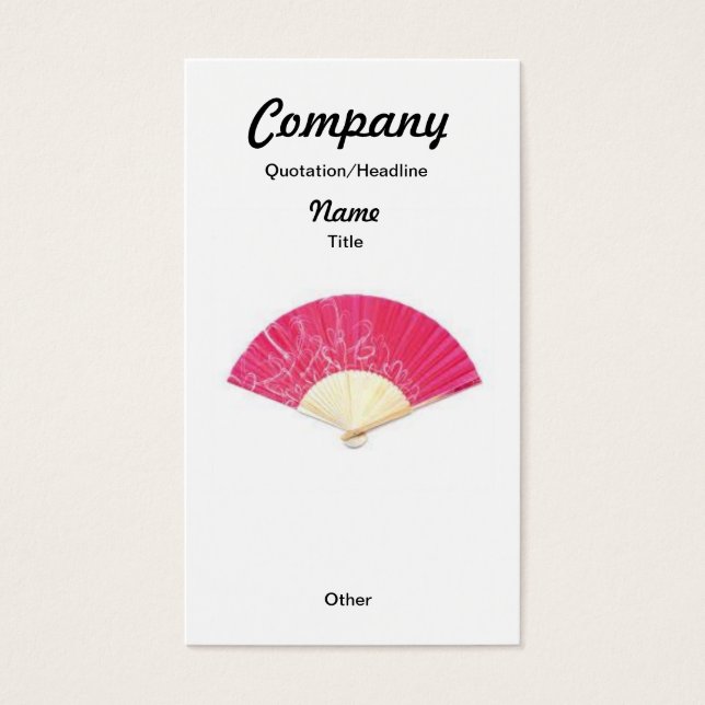 Cartes De Visite Ventilateur de coeur rouge oreilles personnalisées (Devant)