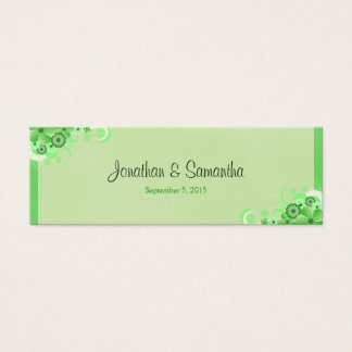 Cartes De Visite Vert clair Floral Petit Mariage Favoriser les bali