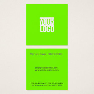 Cartes De Visite vert fluorescent - ajoutez votre logo