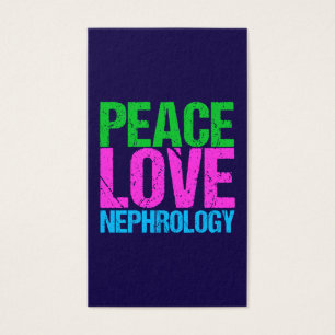 Cartes De Visite Verticale de néphrologie d'amour de paix