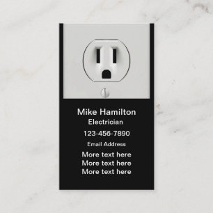Cartes de visite verticales modernes d'électricien