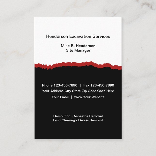 Cartes de visite verticales modernes pour services (Devant)