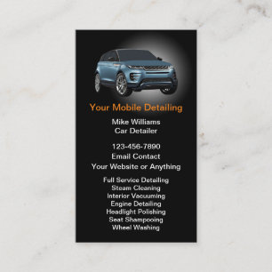 Cartes de visite verticales pour le detailing de v