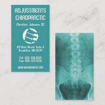 Cartes de visite verticaux de chiropractie d'art