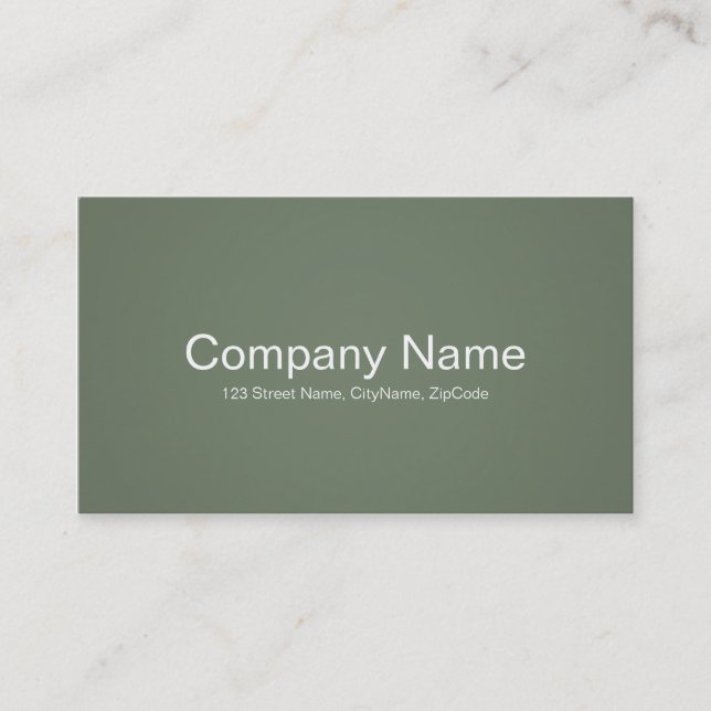 Cartes de visite verts simples et professionnels (Devant)