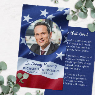 Cartes De Visite Vétéran Drapeau Photo Patriotique Memorial Prayer