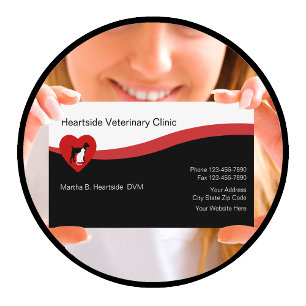 Cartes de visite vétérinaires pour soins aux anima