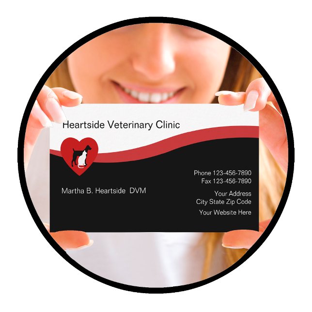 Cartes de visite vétérinaires pour soins aux anima (Créateur téléchargé)