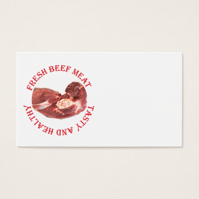 Cartes De Visite Viande de boeuf fraîche (Devant)