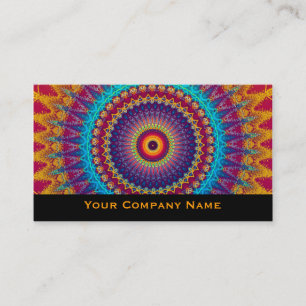 Cartes de visite vibrants lumineux de motif de