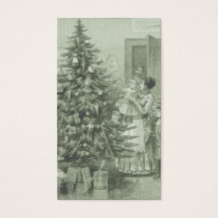 Cartes De Visite Victorian Christmas Gift Tag Business Card