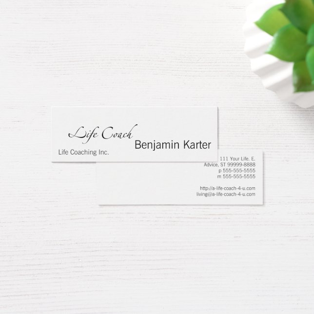 Cartes De Visite Vie Entraînement Texte Laver (Bureau)