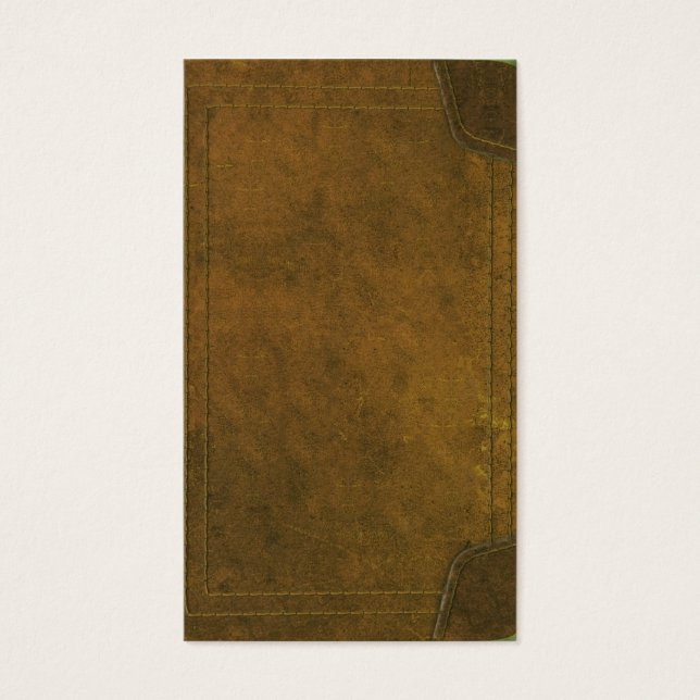 Cartes De Visite vieille couverture de livre en cuir (Devant)
